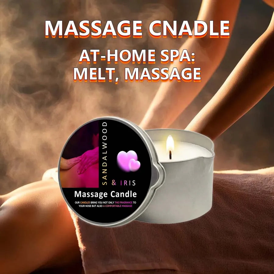 Massagekerze 57g 🕯️ – Aromatherapie Sojawachs Kerze, feuchtigkeitsspendend & perfektes Geschenk
