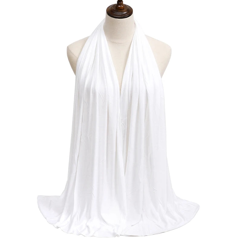 Damen Hijab Schal 🧕 – Weicher Modal Baumwolljersey Kopftuch, Einfarbig & Elegant