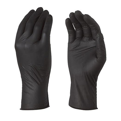 TouchGuard Black Einweg-Nitrilhandschuhe, Puderfrei und Latexfrei, Karton mit 100 Stück