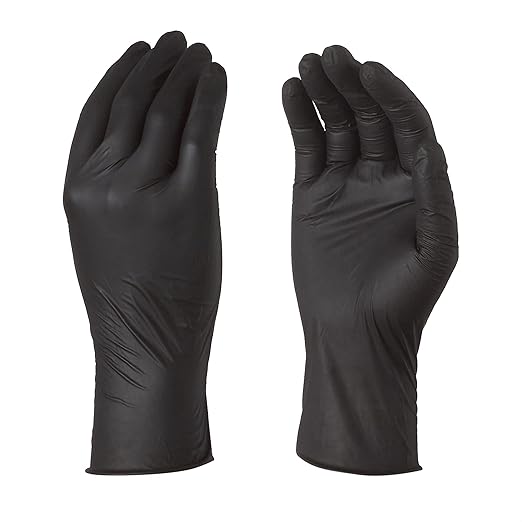 TouchGuard Black Einweg-Nitrilhandschuhe, Puderfrei und Latexfrei, Karton mit 100 Stück