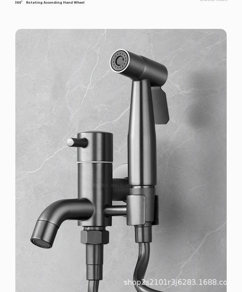 Balkon-Waschbeckenarmatur mit Bidetfunktion, wandmontiertes Badezimmer-WC mit Druckspülungg Water Gun for Hotels