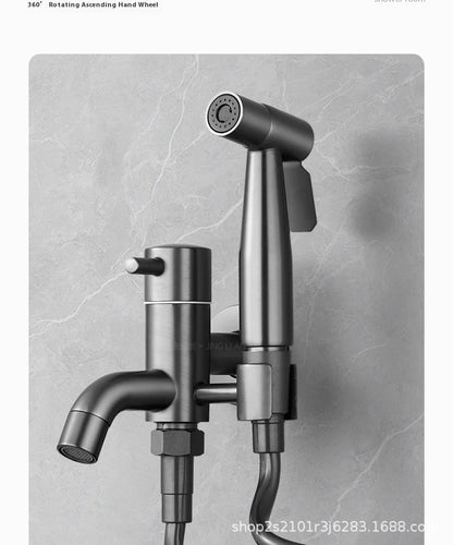 Balkon-Waschbeckenarmatur mit Bidetfunktion, wandmontiertes Badezimmer-WC mit Druckspülungg Water Gun for Hotels