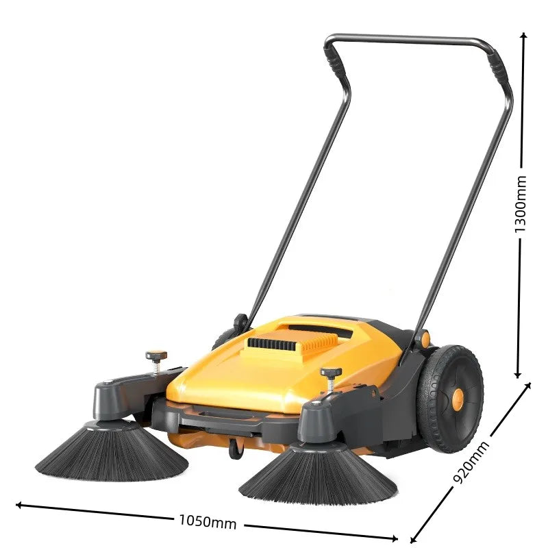 MaoQuan Hochwertige, leichte, handbetriebene, benzinbetriebene Scheuersaugmaschine mit 55 l Tankvolumen, 8 km/h Leistung, 480 mm/350 mm Nylonborsten
