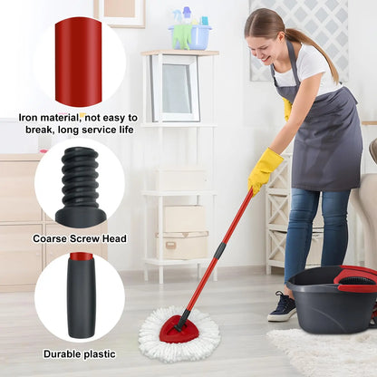 2er-Pack austauschbare Mopptücher mit Griff, multifunktionale Mikrofaser-Moppkopf-Nachfüllungen für Vileda EasyWring Schleudermopp für Hartböden