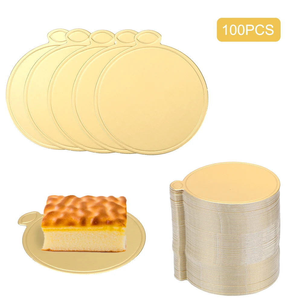 100er Pack Einweg-Kuchenuntersetzer 🎂 – Runde Pappunterlagen für Kuchen, Torten & Desserts