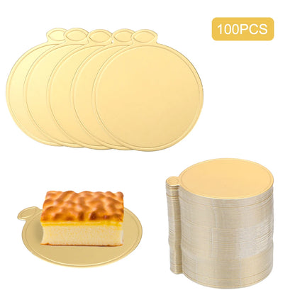 100er Pack Einweg-Kuchenuntersetzer 🎂 – Runde Pappunterlagen für Kuchen, Torten & Desserts