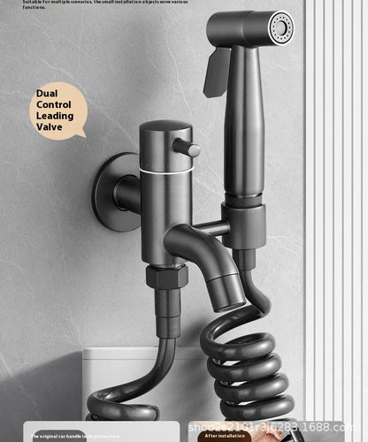 Balkon-Waschbeckenarmatur mit Bidetfunktion, wandmontiertes Badezimmer-WC mit Druckspülungg Water Gun for Hotels