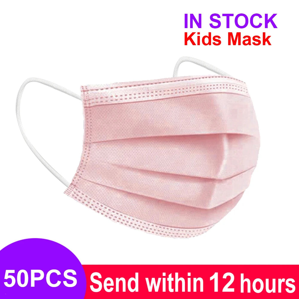 Einweg-Kindermasken 😷 – 3-lagige Vlies-Gesichtsmasken für Kinder, Staub- und Partikelschutz