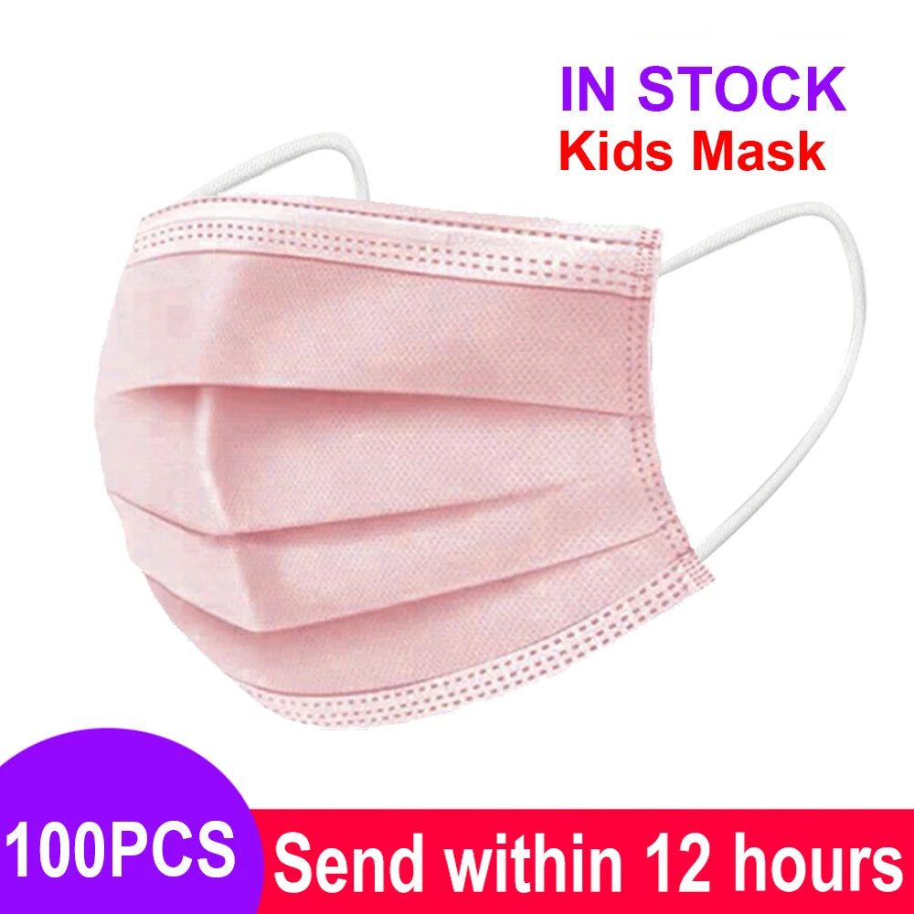 Einweg-Kindermasken 😷 – 3-lagige Vlies-Gesichtsmasken für Kinder, Staub- und Partikelschutz