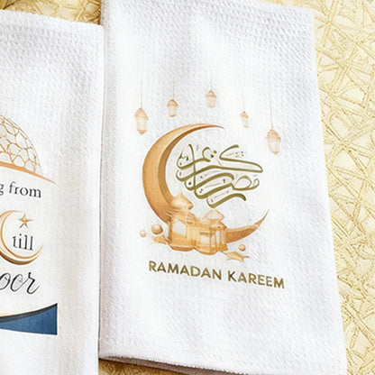 Ramadan Kareem Küchen-Geschirrtuch, Bismillah, Elhamdulillah, Mubarak, muslimischer islamischer Urlaub, Heimdekoration, Einweihungsgeschenk, Gastgeber/in