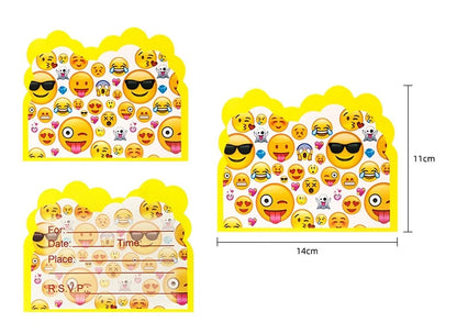 136-teiliges Emoji-Partygeschirr-Set mit lächelnden Gesichtern, Pappbecher und -teller, Einweggeschirr für Geburtstage, Feste und Feiern, Partydekoration