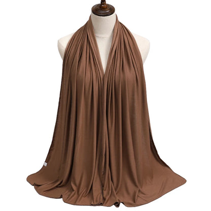Damen Hijab Schal 🧕 – Weicher Modal Baumwolljersey Kopftuch, Einfarbig & Elegant