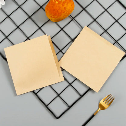 100er Pack Kraftpapiertüten 🥪 – 15x15 cm, offen, ideal für Donuts, Sandwiches, Brot & Bäckerei