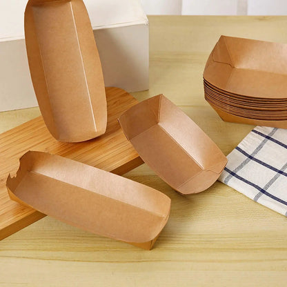 Einweg-Papier-Lebensmittelbehälter 🍟 – Stabile, langlebige Papierschalen für Pommes, Burger, Partys & Picknick