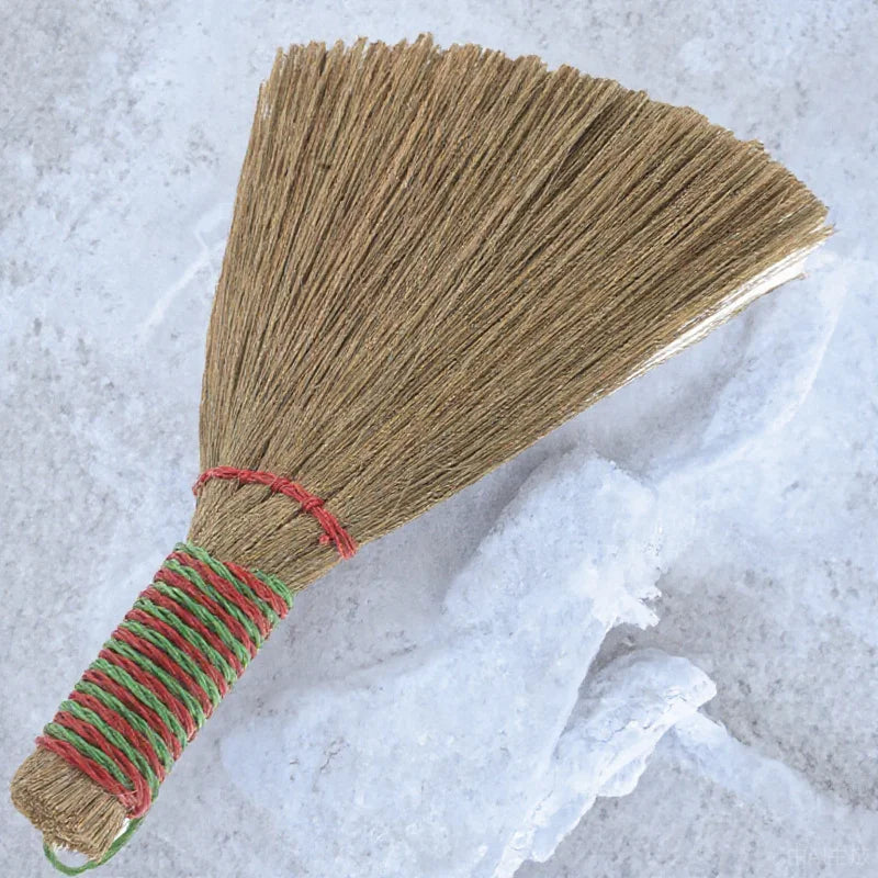 Handgewebter Miscanthus Strohbesen – Natürlicher Haushaltsbesen für Bodenreinigung & Möbelabstauben 🧹