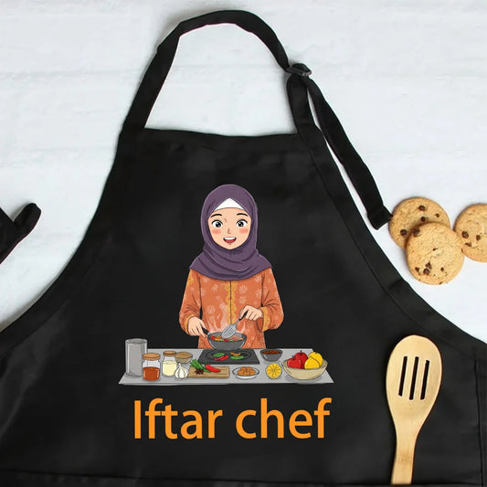 2026 Iftar Kochschürze Küchenzubehör Ramadan Schürze Geschenk für Köchin Mama Backen Eid Al-Adha Hajj Ramadan Kareem Iftar Artikel