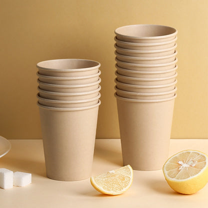 100 Stück Einweg-Pappbecher, 250 ml, 8 oz  einfarbig, für Kaffee und Milch, geeignet für Heißgetränke, Partyzubehör