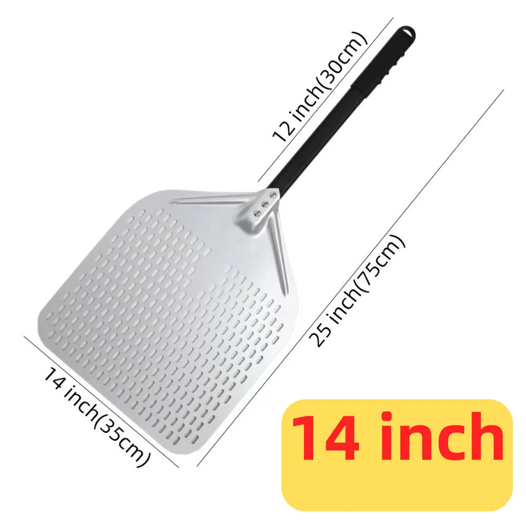 Aluminium Pizzaschieber 🍕 – 6”–14” Brotschieber & Pizzaofen-Wendeschaufel, Hart Eloxiertes Backwerkzeug für Küche & Pizzabackofen