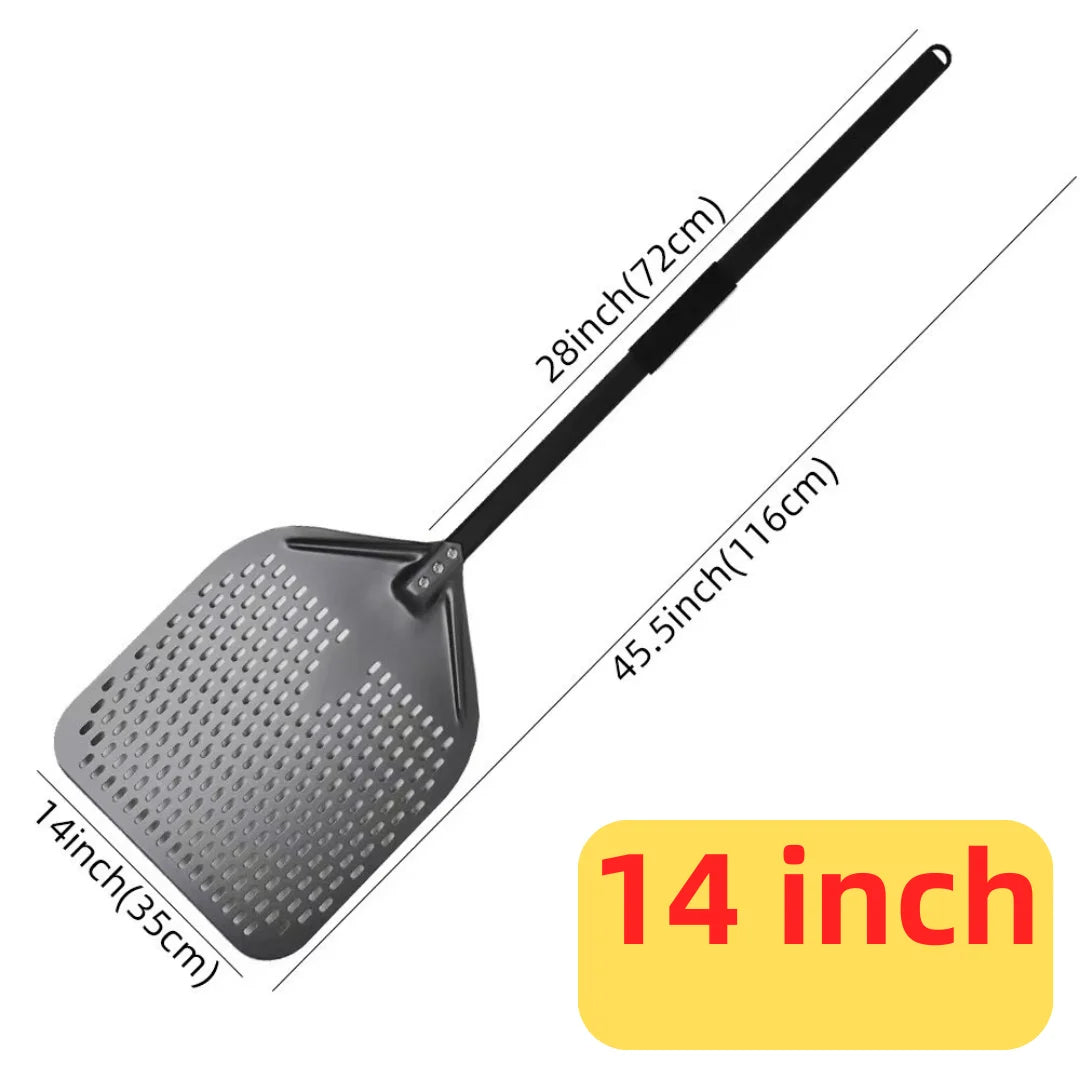Aluminium Pizzaschieber 🍕 – 6”–14” Brotschieber & Pizzaofen-Wendeschaufel, Hart Eloxiertes Backwerkzeug für Küche & Pizzabackofen