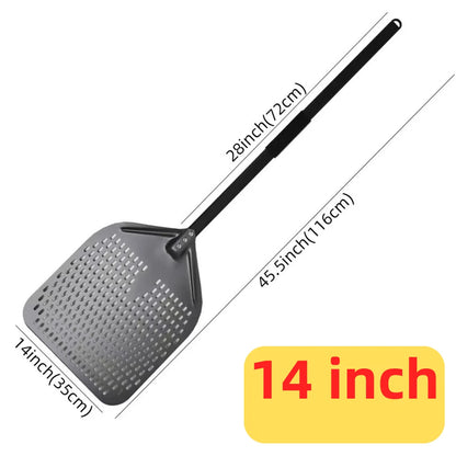 Aluminium Pizzaschieber 🍕 – 6”–14” Brotschieber & Pizzaofen-Wendeschaufel, Hart Eloxiertes Backwerkzeug für Küche & Pizzabackofen