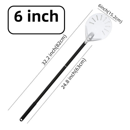 Aluminium Pizzaschieber 🍕 – 6”–14” Brotschieber & Pizzaofen-Wendeschaufel, Hart Eloxiertes Backwerkzeug für Küche & Pizzabackofen