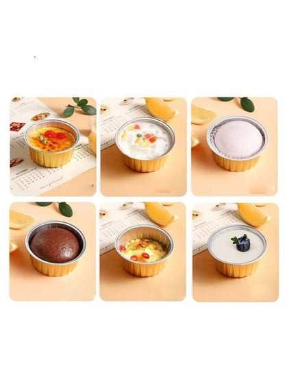 2"Zoll Mini Backform mit Deckel 🍮 – Aluminium Käsekuchen- & Puddingform, hitzebeständig & ideal für Dessert