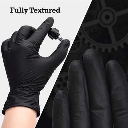 20/50/100 Stück schwarze Nitrilhandschuhe, Einweghandschuhe, latexfrei, für Haushalt, Küche, Reinigung, Industrie, Kosmetik, Tattoos