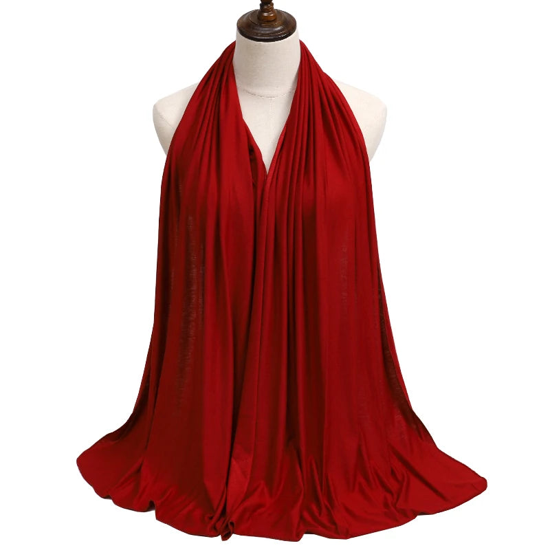 Damen Hijab Schal 🧕 – Weicher Modal Baumwolljersey Kopftuch, Einfarbig & Elegant