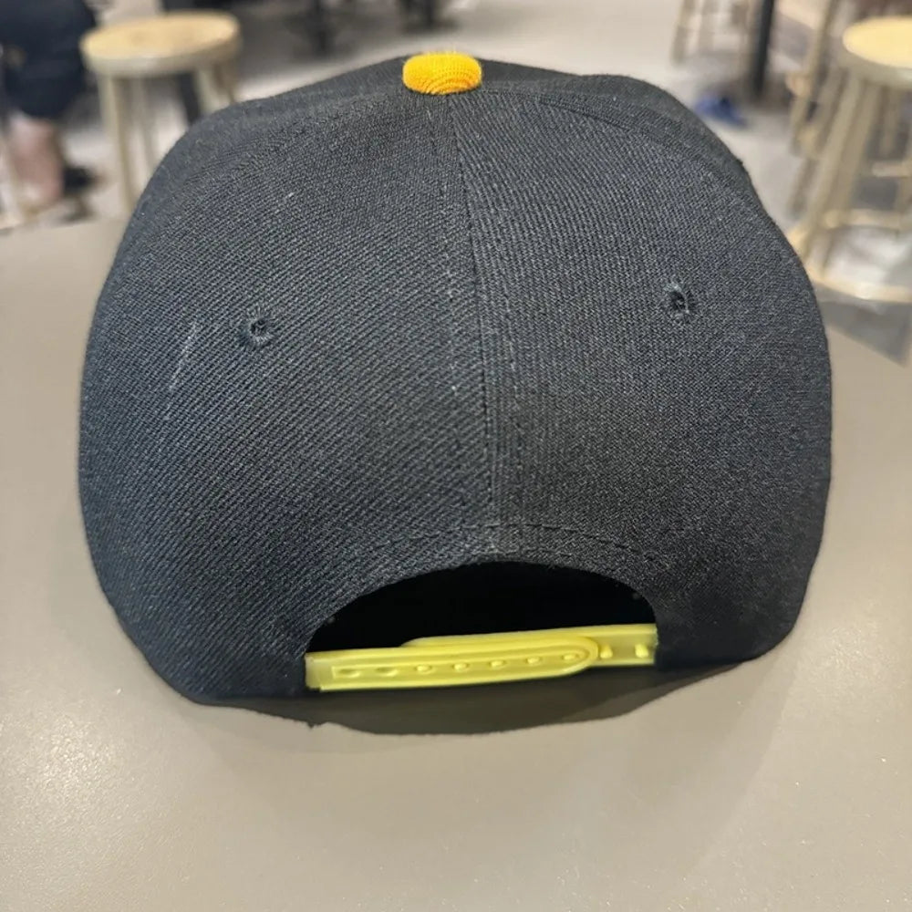 Hip-Hop Snapback Cap 🍕 – Verstellbare, atmungsaktive Unisex Baseballkappe mit Sonnenschutz & Pizza-Stickerei