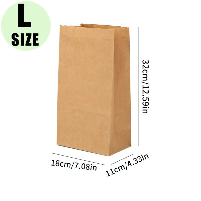 Kraft-Papiertüten mit Griffen, recycelbare Takeaway-Brot- und Kraftüte, braune Papier-Geschenktüte für kleine Unternehmen, Geburtstag, Hochzeit, Party