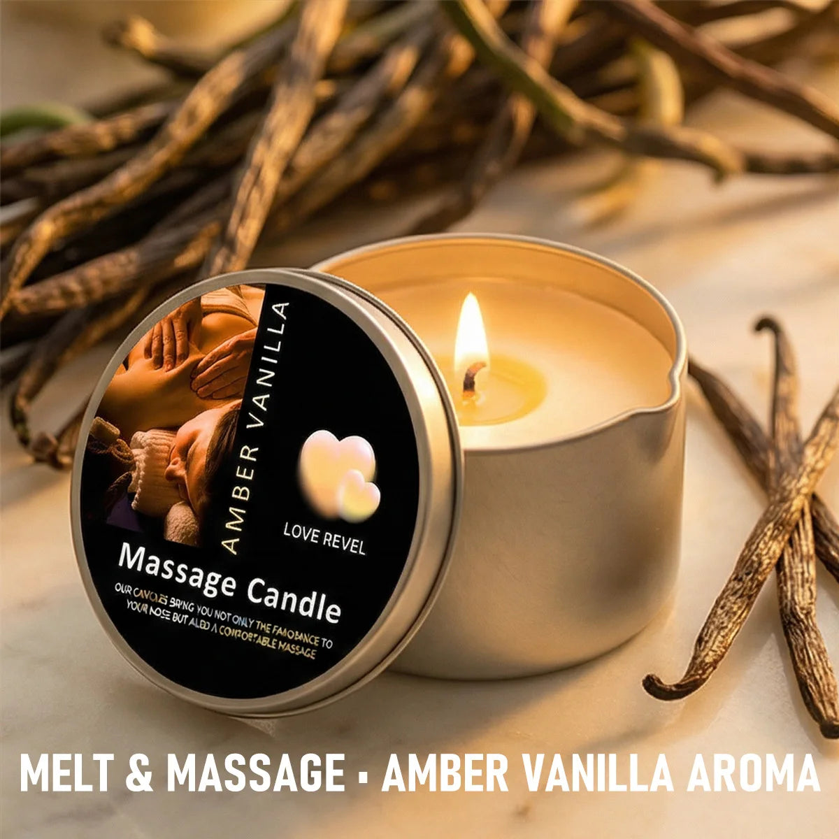 Massagekerze 57g 🕯️ – Aromatherapie Sojawachs Kerze, feuchtigkeitsspendend & perfektes Geschenk