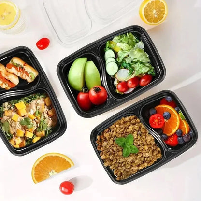 10er Set Einweg-Lebensmittelboxen 🍱 – Mit Deckel, mikrowellengeeignet, stapelbar & robust für Küche & Vorrat