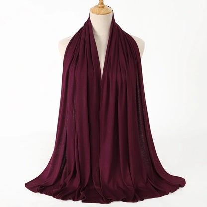 Damen Hijab Schal 🧕 – Weicher Modal Baumwolljersey Kopftuch, Einfarbig & Elegant