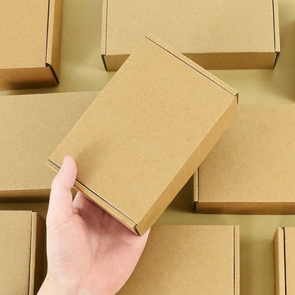 5 Stück Kraftpapier-Geschenkboxen, Verpackungsboxen in verschiedenen Größen, Hochzeitsfeier, kleine Geschenke, handgemachte Seife, Schokolade, Süßigkeiten, Kekse, Event-Geschenkbox
