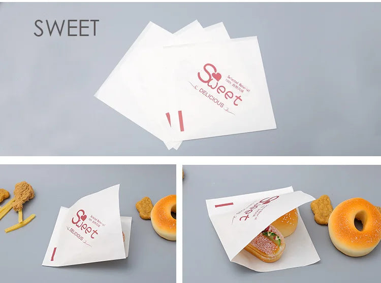 100er Pack Kraftpapiertüten 🥪 – 15x15 cm, offen, ideal für Donuts, Sandwiches, Brot & Bäckerei