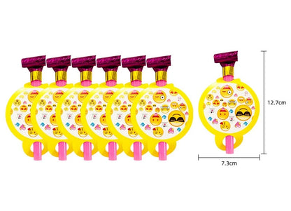 136-teiliges Emoji-Partygeschirr-Set mit lächelnden Gesichtern, Pappbecher und -teller, Einweggeschirr für Geburtstage, Feste und Feiern, Partydekoration