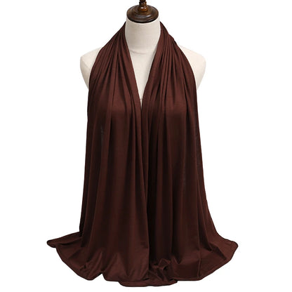 Damen Hijab Schal 🧕 – Weicher Modal Baumwolljersey Kopftuch, Einfarbig & Elegant