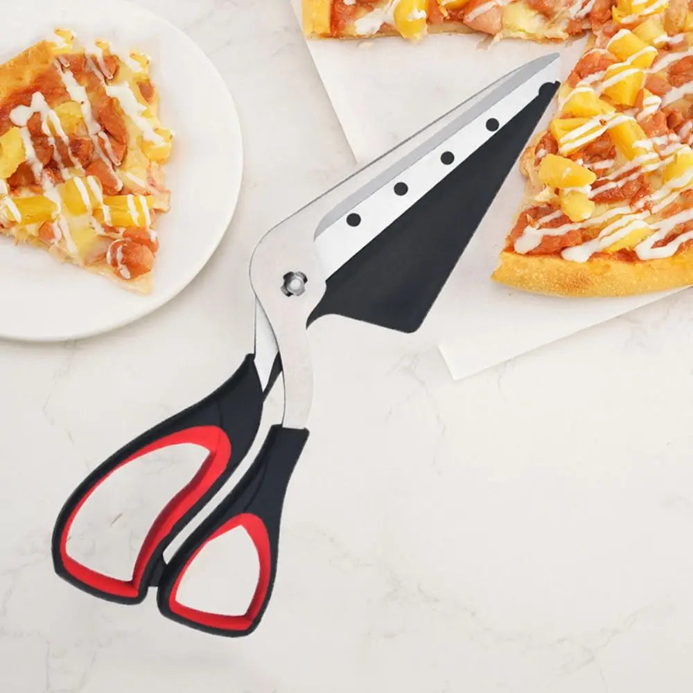 2-in-1 Pizzaschere 🍕 – Abnehmbare Küchenschere & Pizzaschneider mit ergonomischem Griff, Edelstahlklinge für BBQ & Lebensmittel
