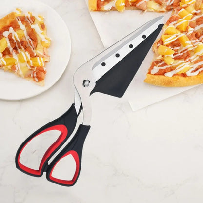 2-in-1 Pizzaschere 🍕 – Abnehmbare Küchenschere & Pizzaschneider mit ergonomischem Griff, Edelstahlklinge für BBQ & Lebensmittel