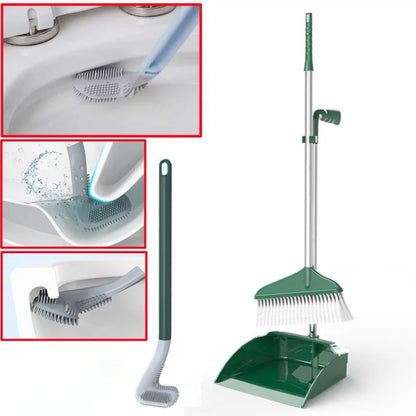 Tepy Besen- und Kehrschaufel-Set 🧹 – Kunststoff Reinigungsset mit Staubbürste für Bodenreinigung im Haushalt