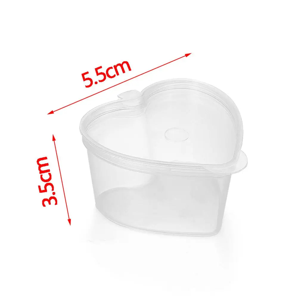 25 Stück Einweg-Saucenbecher 🍱 – 25/45 ml Kunststoffbehälter mit Klappdeckel für Take-Away & Dips