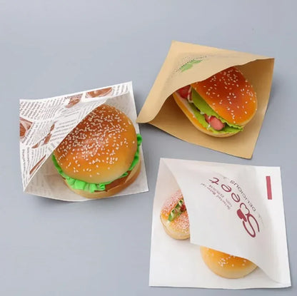 100er Pack Kraftpapiertüten 🥪 – 15x15 cm, offen, ideal für Donuts, Sandwiches, Brot & Bäckerei