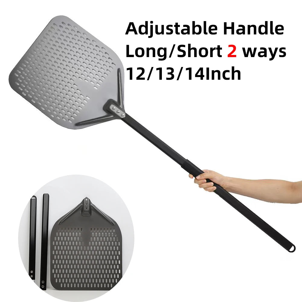 Aluminium Pizzaschieber 🍕 – 6”–14” Brotschieber & Pizzaofen-Wendeschaufel, Hart Eloxiertes Backwerkzeug für Küche & Pizzabackofen