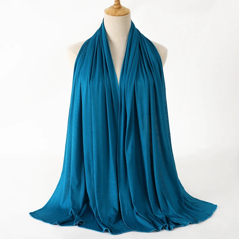 Damen Hijab Schal 🧕 – Weicher Modal Baumwolljersey Kopftuch, Einfarbig & Elegant