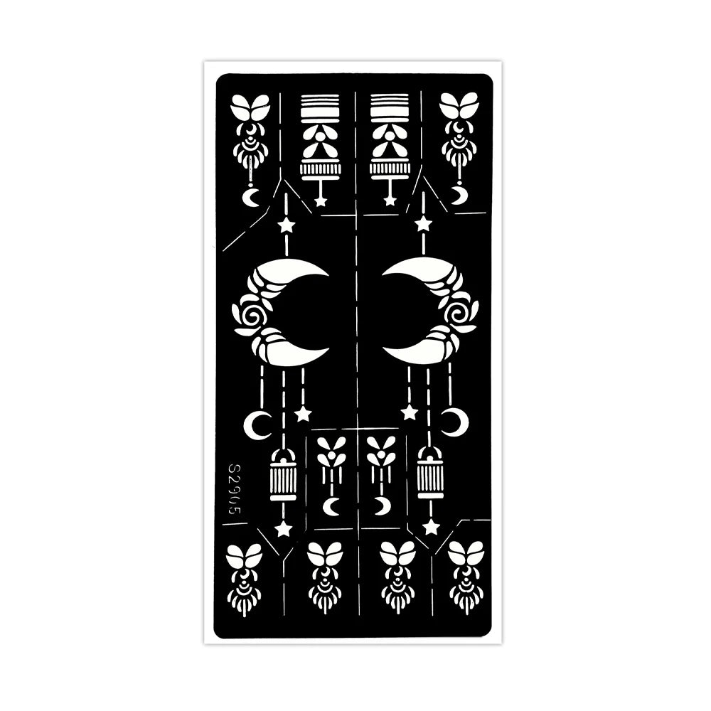 Henna Schablonen Set 🌙 – Wiederverwendbare Tattoo Vorlagen für Hände & Finger, ideal für Festivals & Body Art