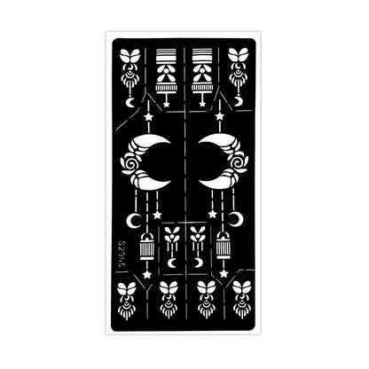 Henna Schablonen Set 🌙 – Wiederverwendbare Tattoo Vorlagen für Hände & Finger, ideal für Festivals & Body Art