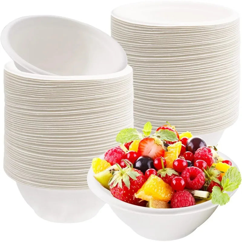 Einweg-Pappschalen, biologisch abbaubare Pappschalen, Familienfeier, Picknick, Suppe, Obst, Vorspeisen, Desserts, Lebensmittelbehälter für den Haushalt