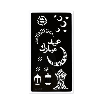 Henna Schablonen Set 🌙 – Wiederverwendbare Tattoo Vorlagen für Hände & Finger, ideal für Festivals & Body Art