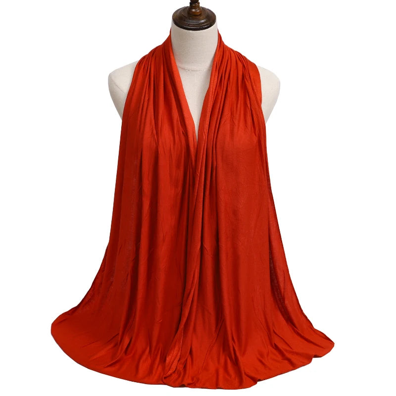 Damen Hijab Schal 🧕 – Weicher Modal Baumwolljersey Kopftuch, Einfarbig & Elegant