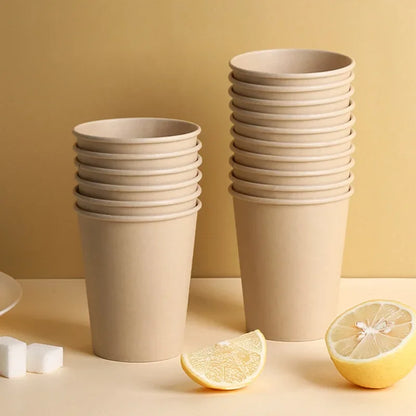 100 Stück Einweg-Pappbecher, 250 ml, 8 oz  einfarbig, für Kaffee und Milch, geeignet für Heißgetränke, Partyzubehör